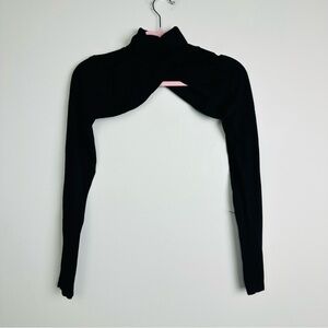 Lulu's Black Fitted Long Sleeve Turtleneck Sweater Size Small